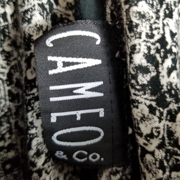 Cameo & Co Wide Leg Pull On Pants Multi Print Stripe Cropped Boho Beach Spring M - Picture 6 of 12